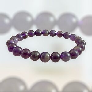 Men’s Amethyst Crystal Beaded Bracelet